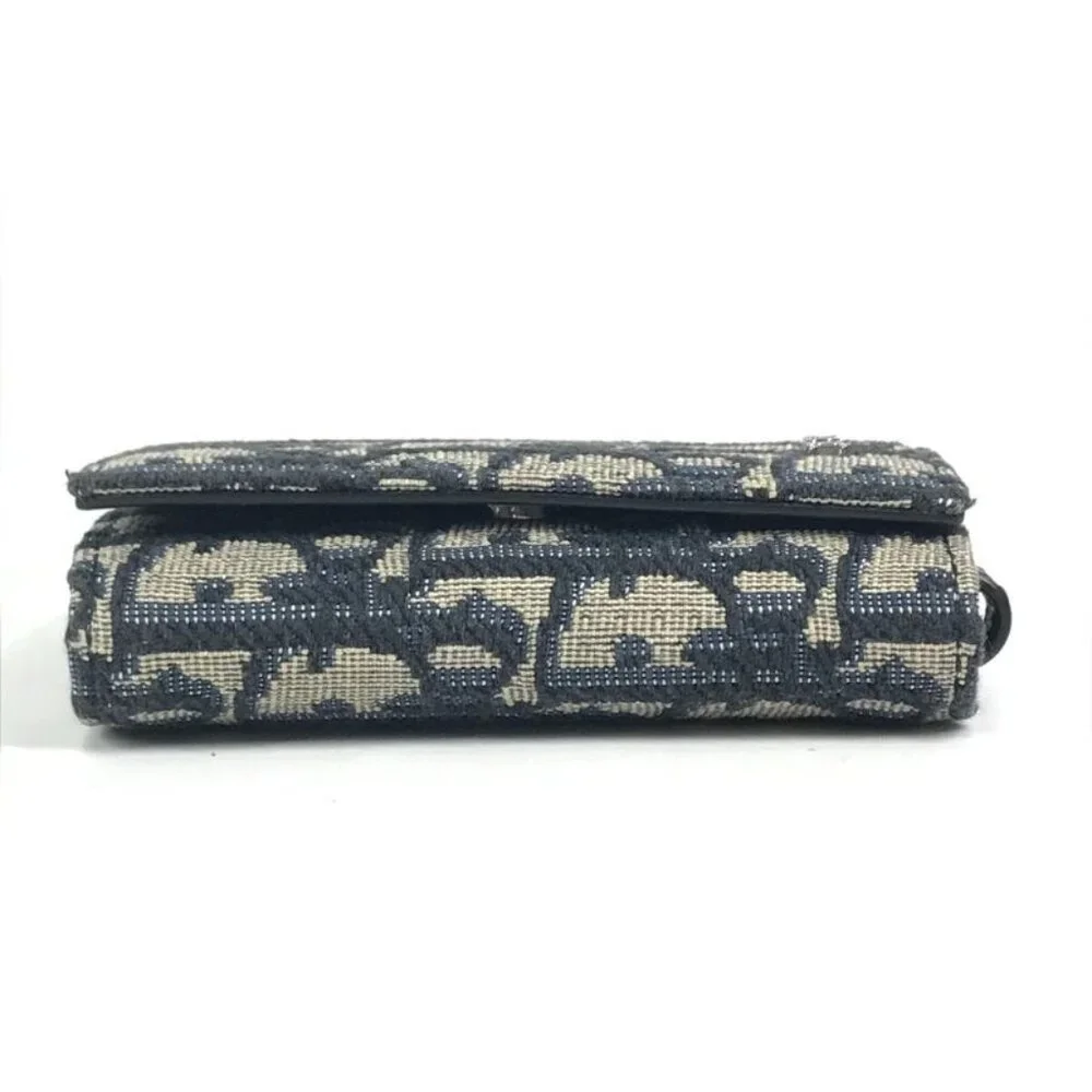 Dior Key Case Logo Oblique 6-carat Canvas Navy